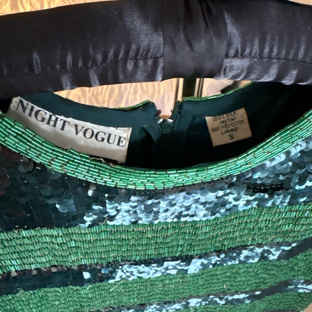 Vintage “Night Vogue” Sequin Mini Dress - Picture 4 of 5